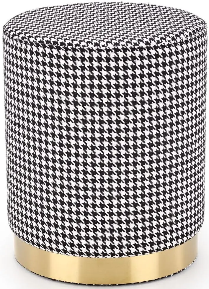 Пуф Halmar Aruna (Black/White/Gold)