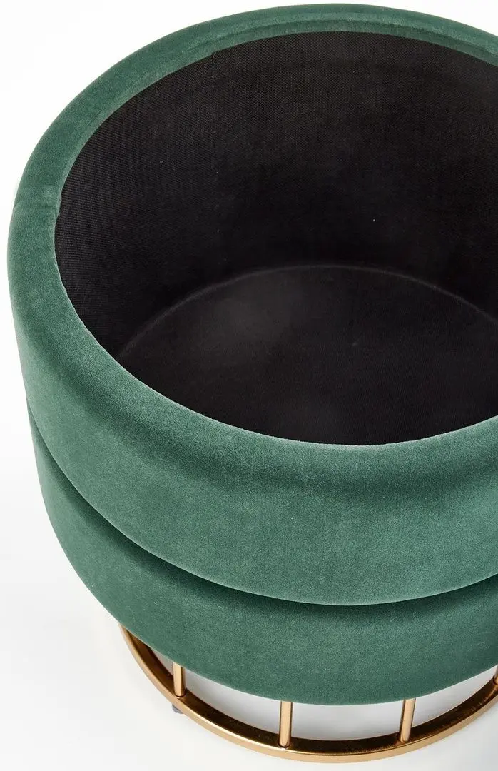 Puf Halmar Minty (Dark Green/Gold)