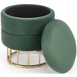 Puf Halmar Minty (Dark Green/Gold) Thumb