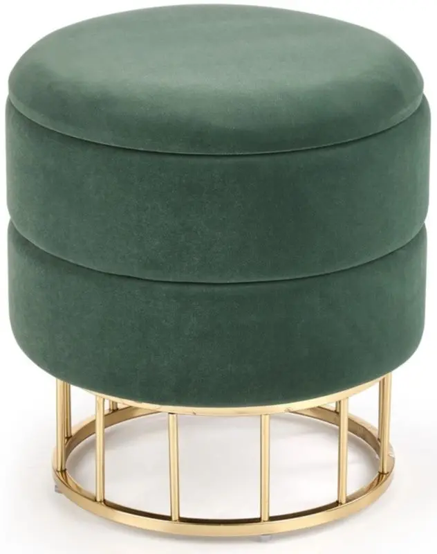 Puf Halmar Minty (Dark Green/Gold)