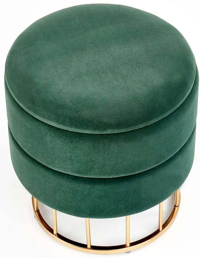 Puf Halmar Minty (Dark Green/Gold)