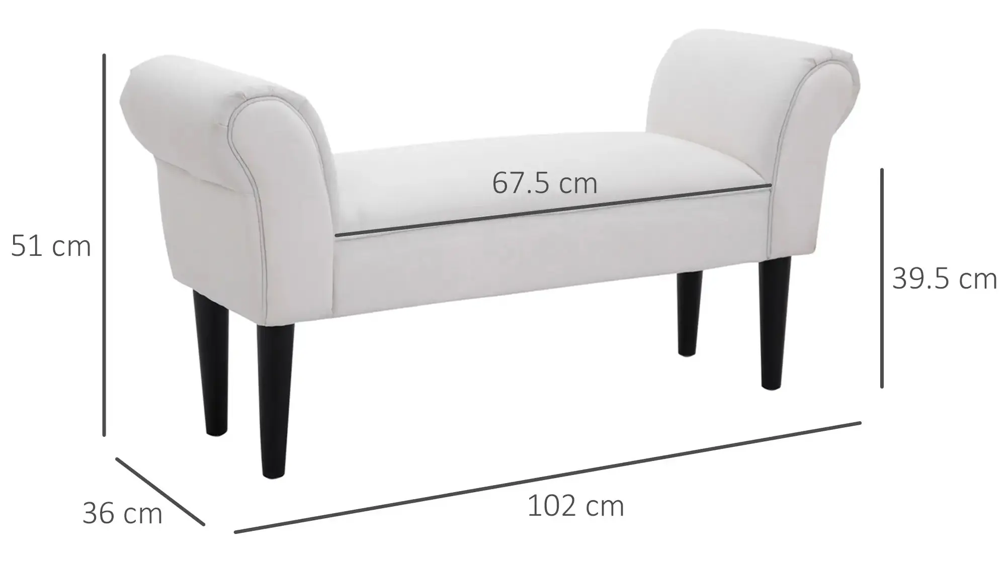 Банкетка Homcom 831-135WT (White) - 5