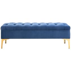 Bancheta Homcom 831-163V01 118x45x42 cm (Dark Blue/Gold) Thumb