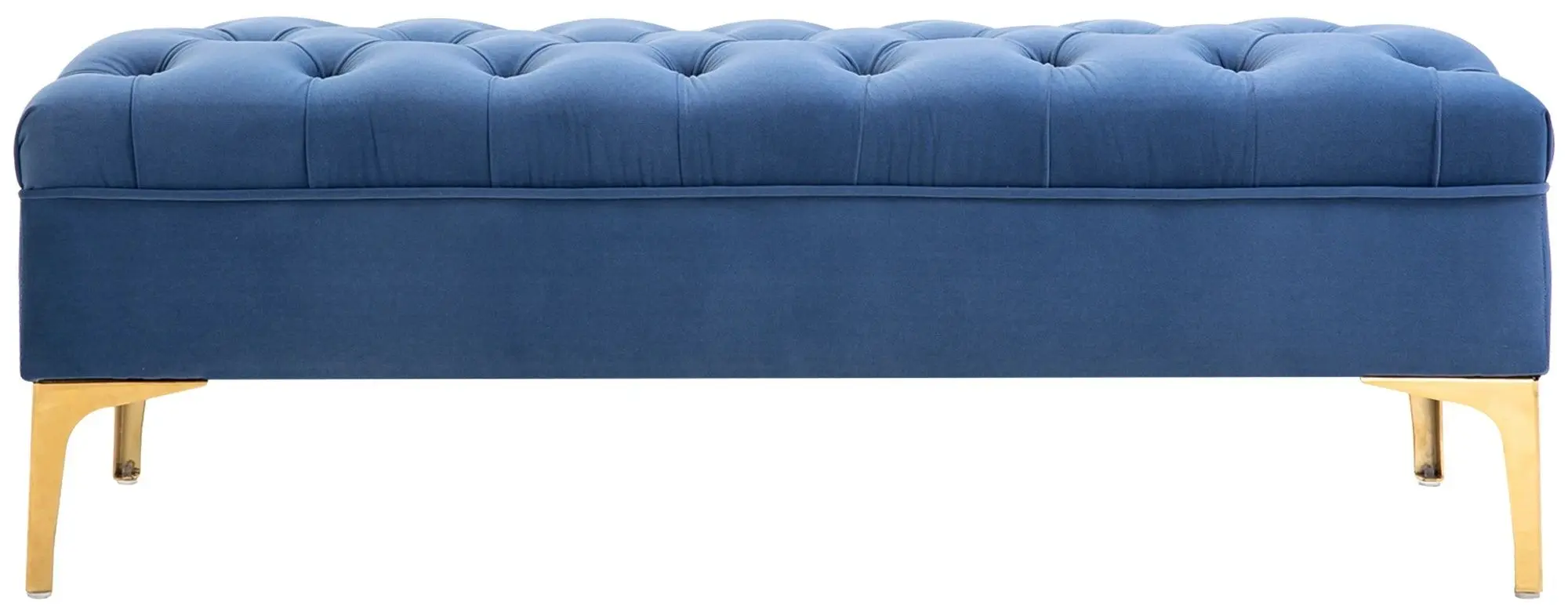 Bancheta Homcom 831-163V01 118x45x42 cm (Dark Blue/Gold)