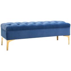 Bancheta Homcom 831-163V01 118x45x42 cm (Dark Blue/Gold) Thumb