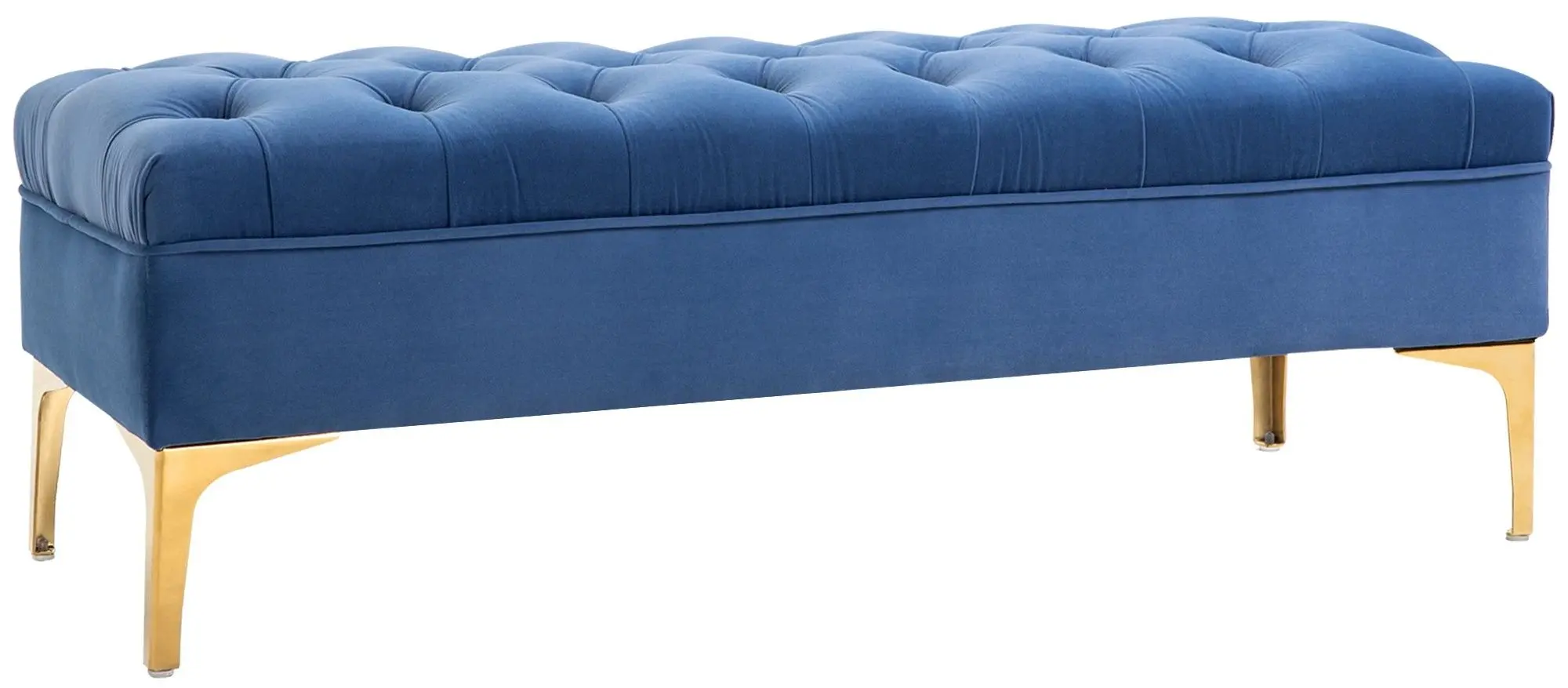 Bancheta Homcom 831-163V01 118x45x42 cm (Dark Blue/Gold)