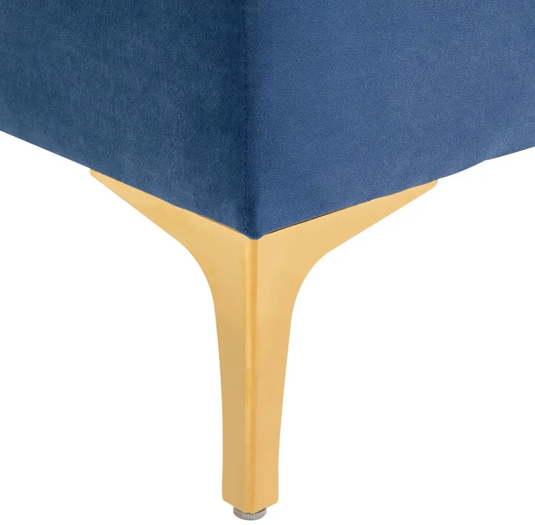 Bancheta Homcom 831-163V01 118x45x42 cm (Dark Blue/Gold)