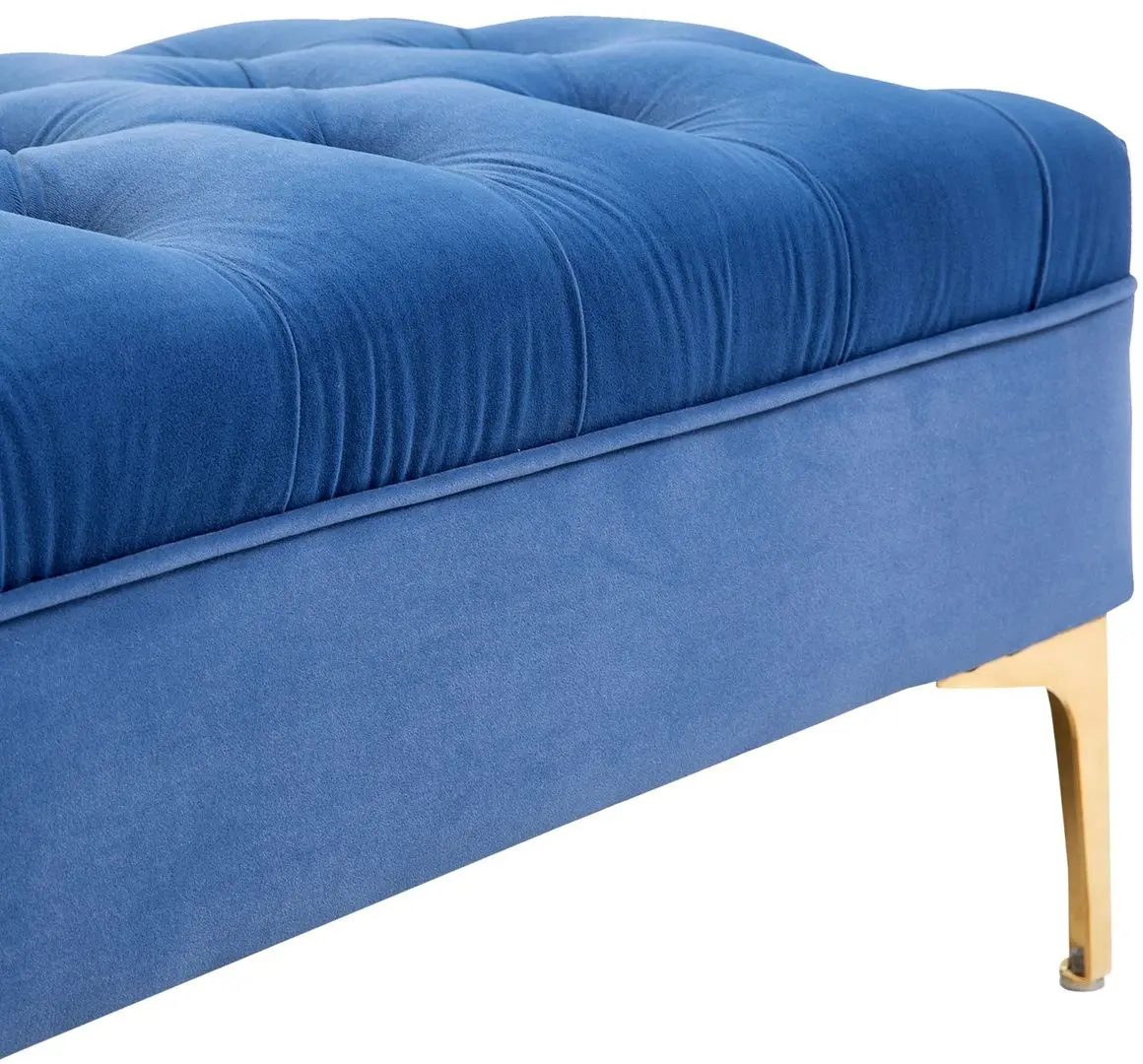 Bancheta Homcom 831-163V01 118x45x42 cm (Dark Blue/Gold)