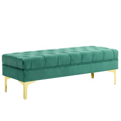 Bancheta Homcom 831-163V01DG (Dark Green/Gold) Thumb