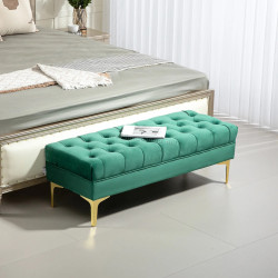 Bancheta Homcom 831-163V01DG (Dark Green/Gold)