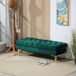 Bancheta Homcom 831-163V01DG (Dark Green/Gold) Thumb