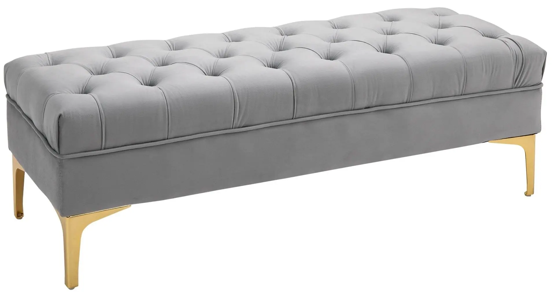 Bancheta Homcom 831-163V01GY 118x45x42 cm (Grey/Gold)