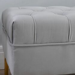 Bancheta Homcom 831-163V01GY 118x45x42 cm (Grey/Gold) Thumb