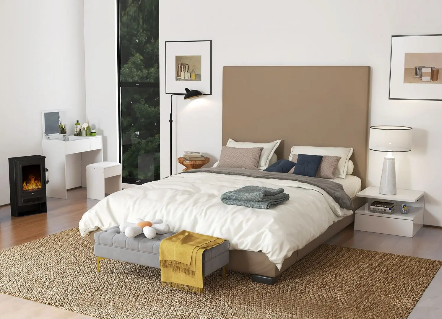 Bancheta Homcom 831-163V01GY 118x45x42 cm (Grey/Gold)