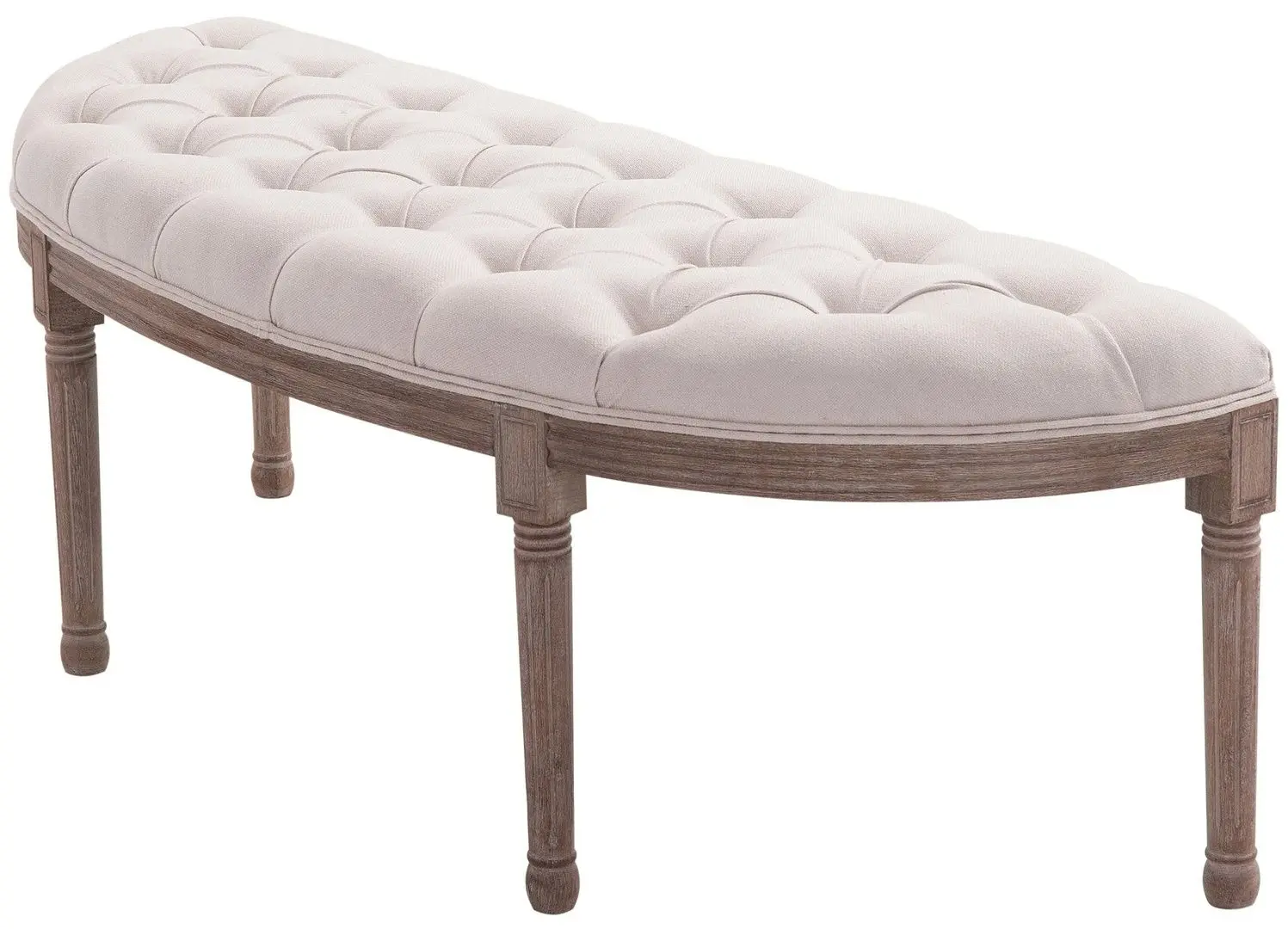 Bancheta Homcom 831-228 140x51x48 cm (Beige/Oak) - 6