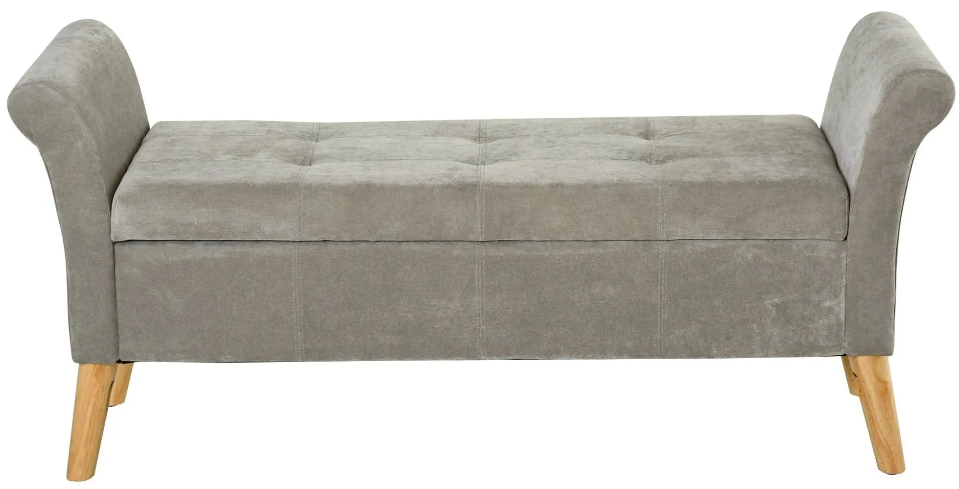 Bancheta Homcom 831-300 136x62x45 cm (Light Grey/Oak)