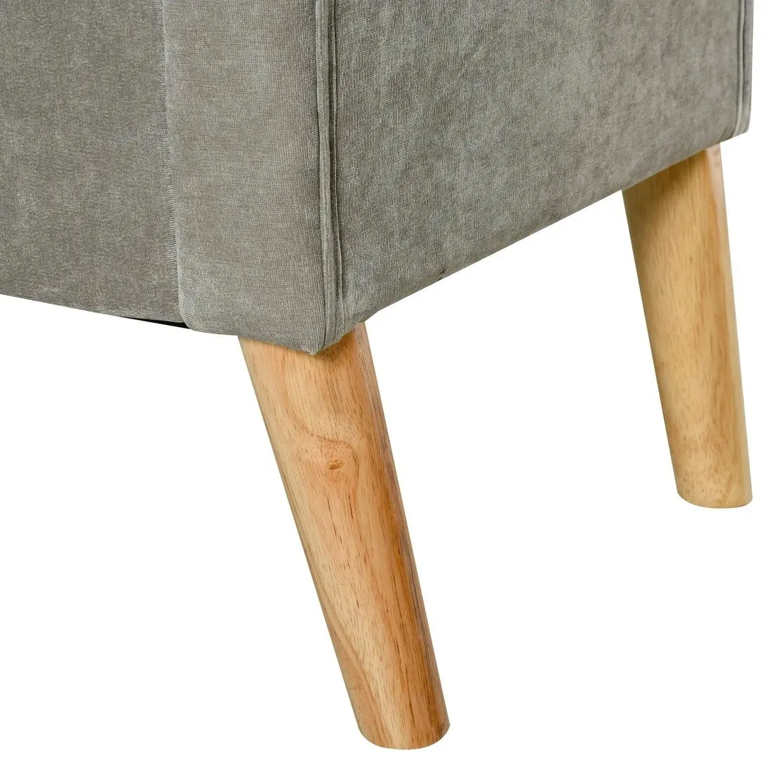 Bancheta Homcom 831-300 136x62x45 cm (Light Grey/Oak)