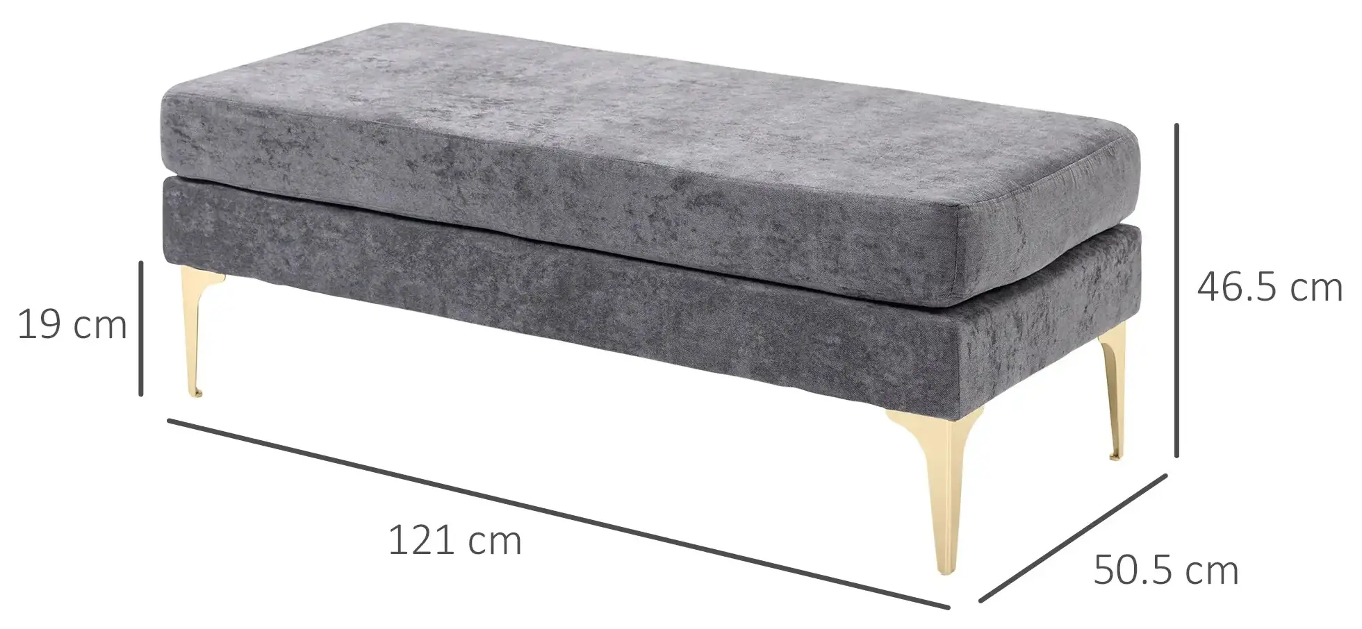 Банкетка Homcom 831-700V81CG (Dark Grey) - 4