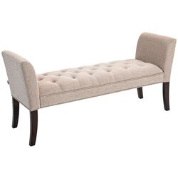 Bancheta Homcom 831-788V00BG 141x44x65 cm (Beige/Brown) Thumb