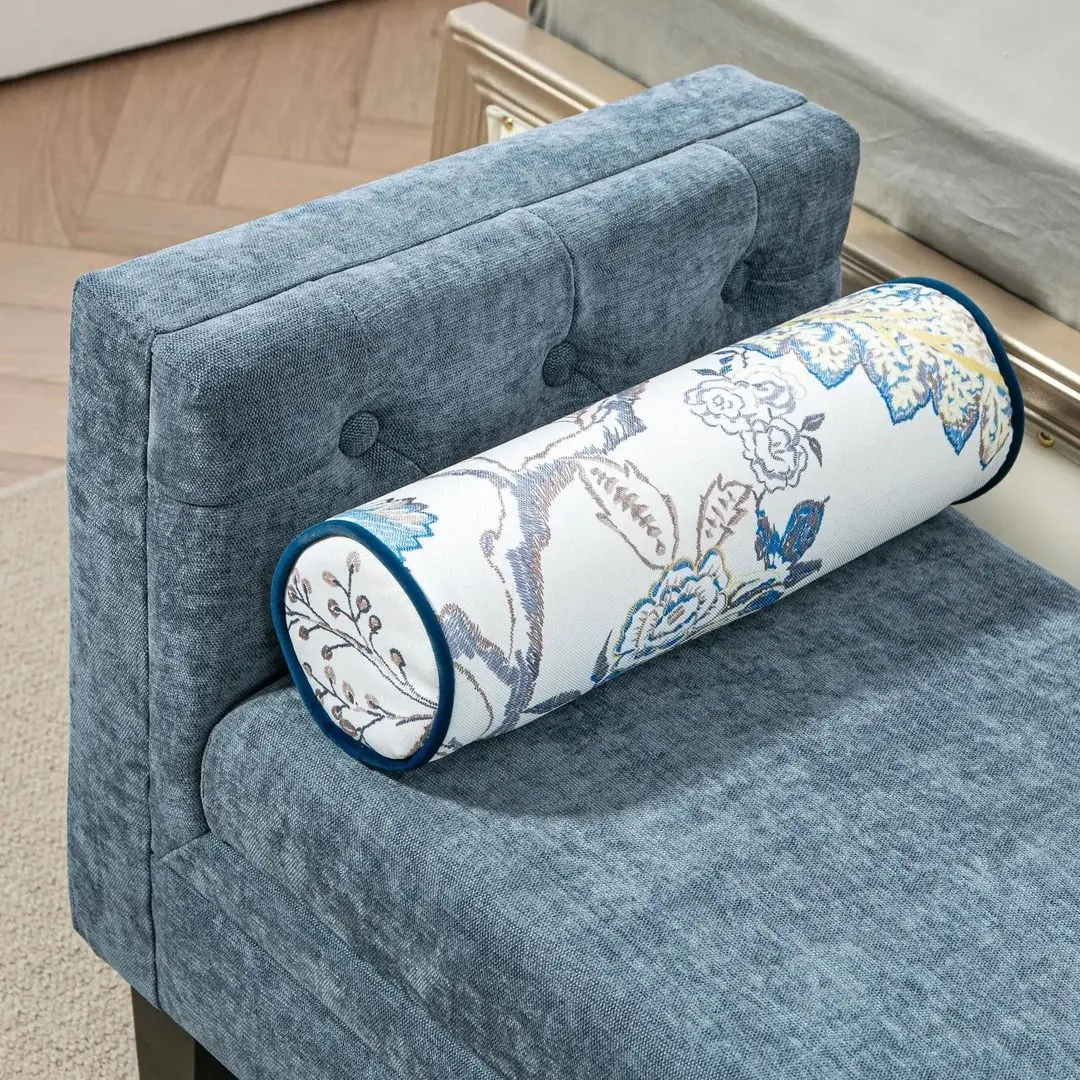 Bancheta Homcom 831-789V00GY 115x45x56 cm (Blue-Grey/Black) - 5