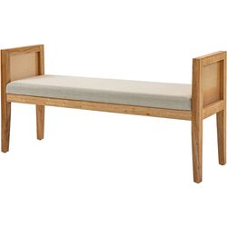 Bancheta Homcom 831-793V00CW 120x38x61 cm (Cream) Thumb