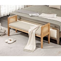 Bancheta Homcom 831-793V00CW 120x38x61 cm (Cream) Thumb