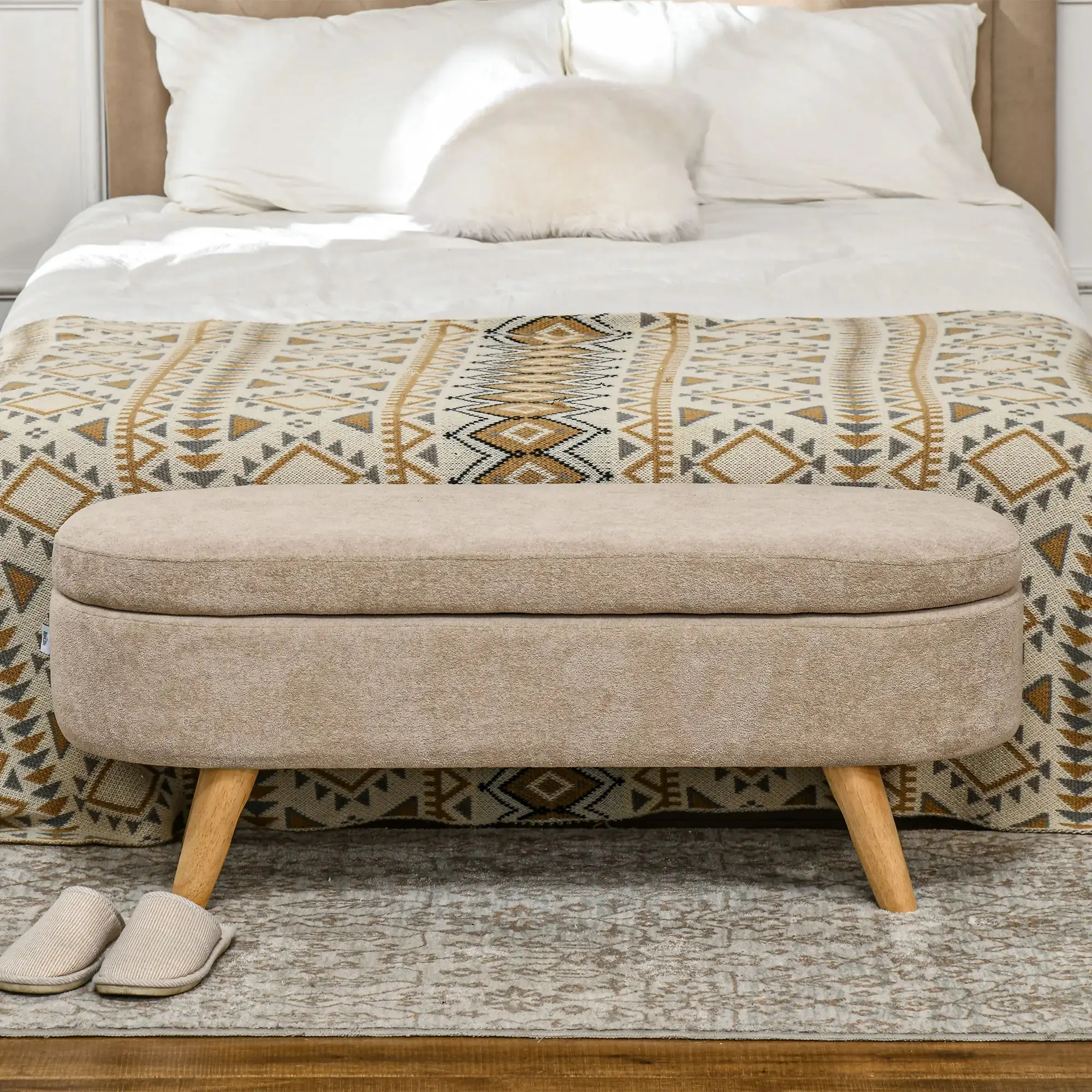 Bancheta Homcom 831-795V00CW (Beige) - 8