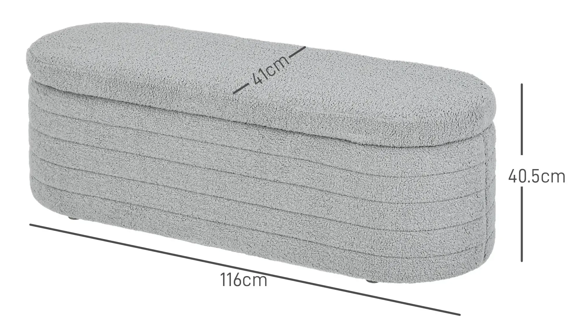 Bancheta Homcom 831-803V00LG (Light Grey) - 4