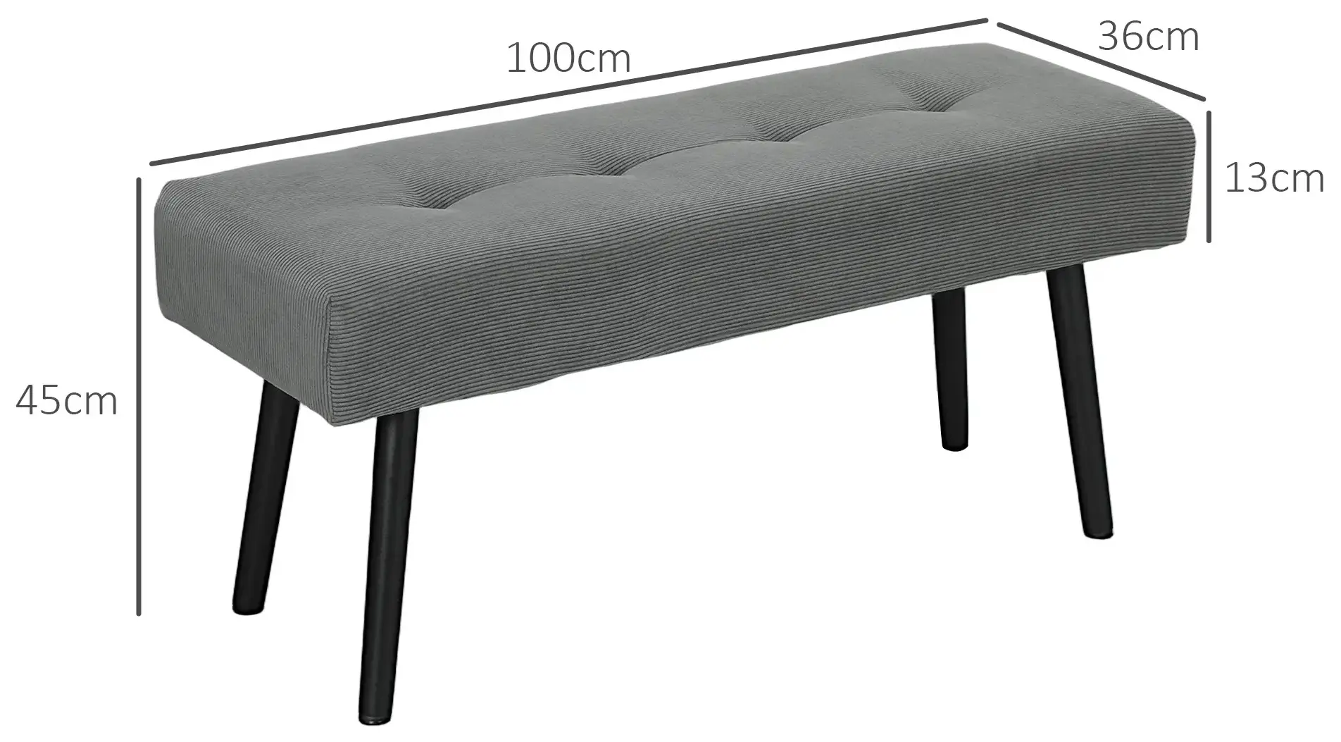 Банкетка Homcom 831-908V00GY (Grey) - 3