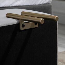 Банкетка Homcom 838-024GY 100x40x42 cm (Light Grey/Gold) Thumb