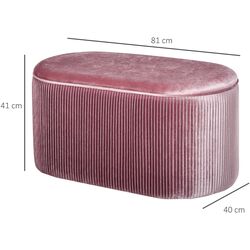 Bancheta Homcom 838-085PK 81x40x41 cm (Pink) Thumb