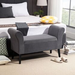 Bancheta Homcom 838-172GY 111x41x65 cm (Grey/Black)