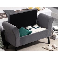 Bancheta Homcom 838-172GY 111x41x65 cm (Grey/Black) Thumb