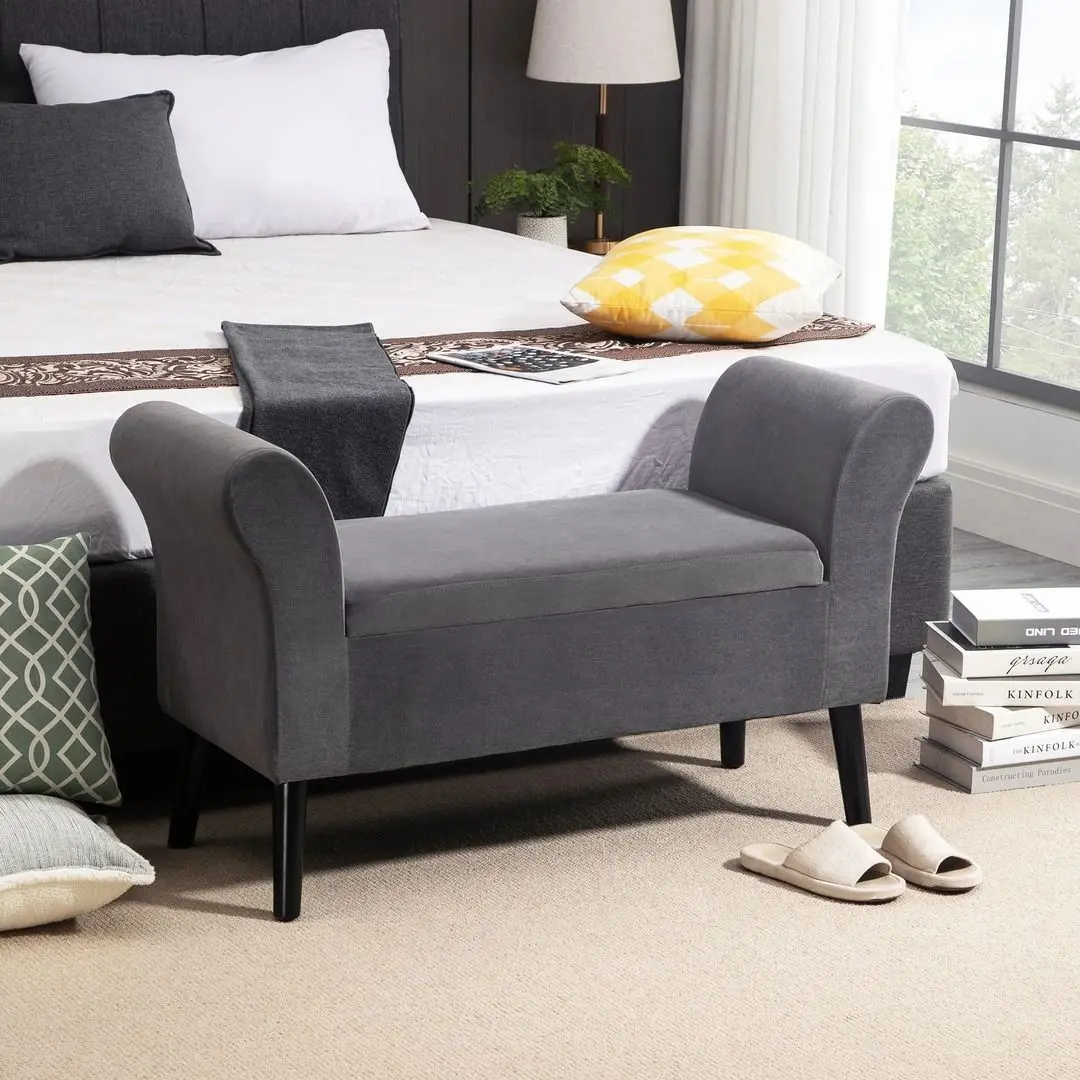 Bancheta Homcom 838-172GY 111x41x65 cm (Grey/Black)