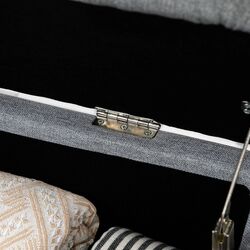 Bancheta Homcom 838-271V00GY 101x44x38 cm (Grey/Black) Thumb