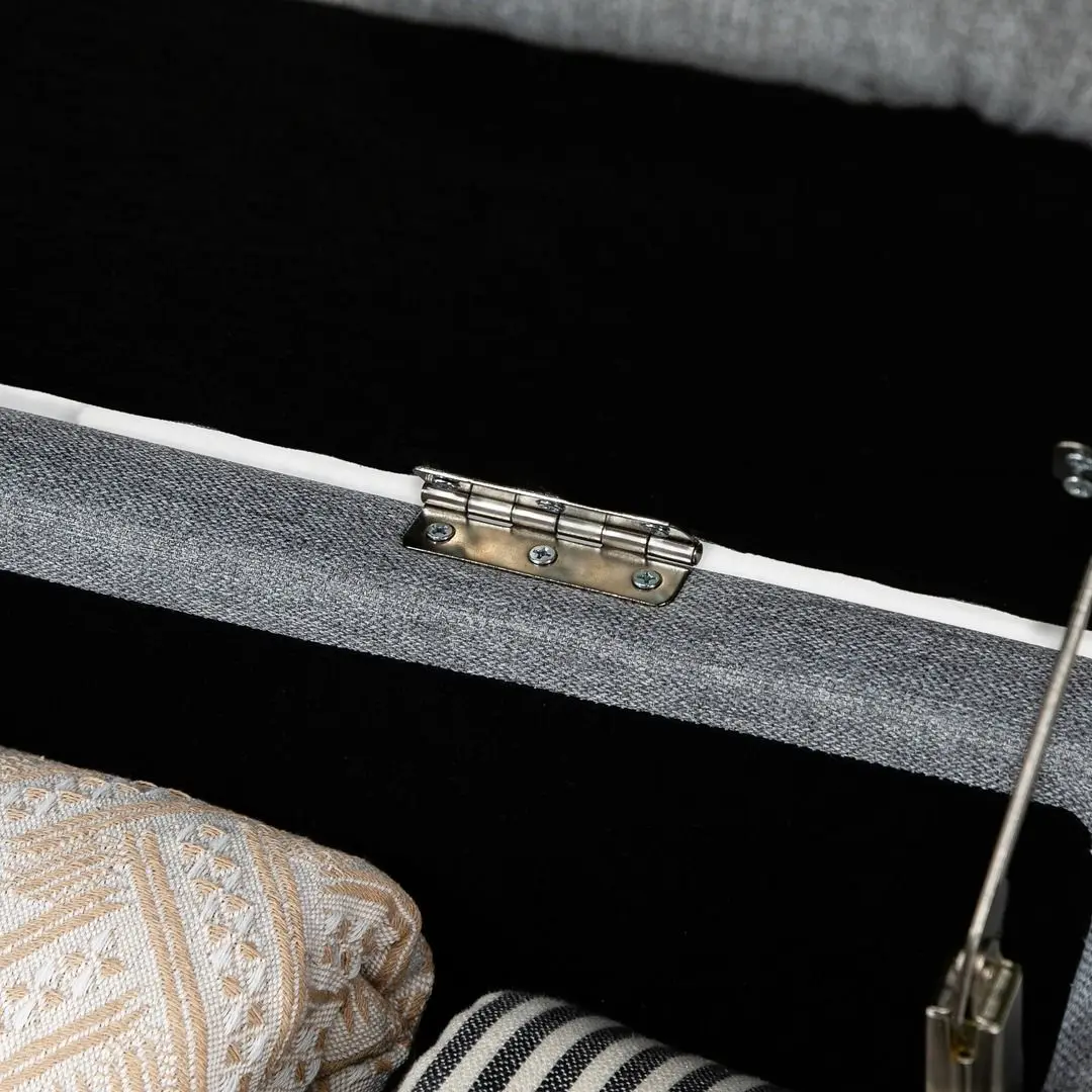 Bancheta Homcom 838-271V00GY 101x44x38 cm (Grey/Black)