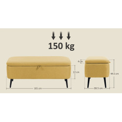 Банкетка Homcom 838-271V00YL (Yellow) Thumb