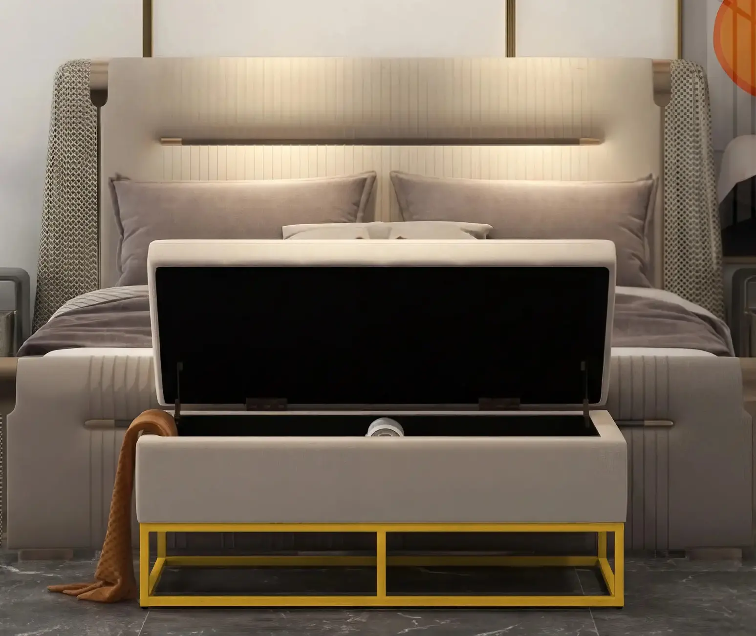 Банкетка Homcom 838-353V81BG (Beige) - 5