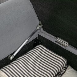 Банкетка Homcom 838-407V01GY 126x48x57 cm (Grey/Black) Thumb