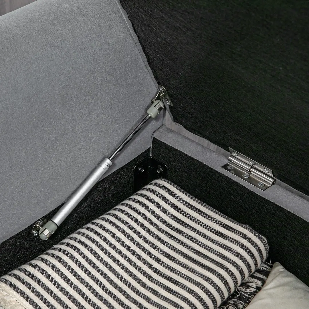 Банкетка Homcom 838-407V01GY 126x48x57 cm (Grey/Black)