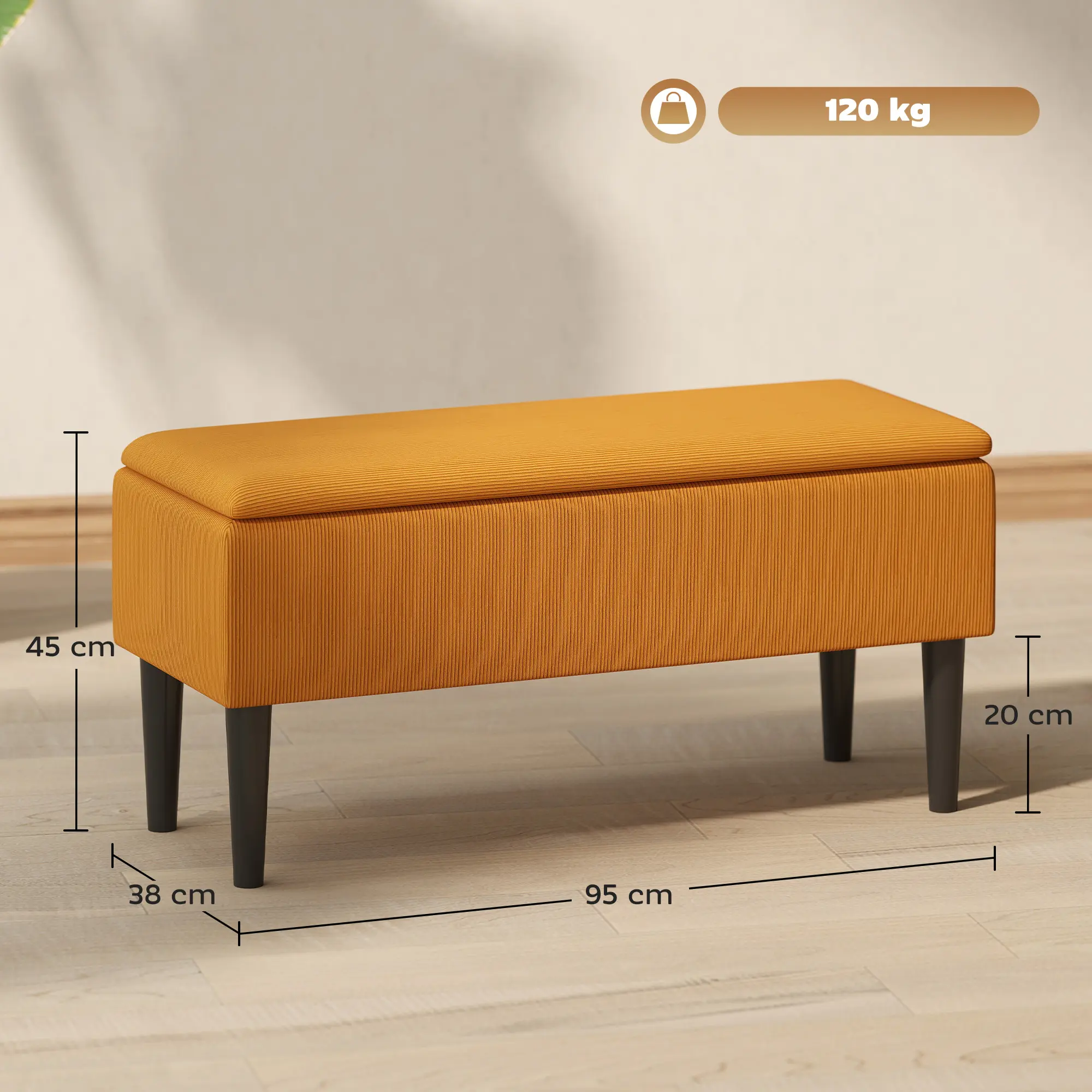 Банкетка Homcom 838-417V01OG (Orange) - 4