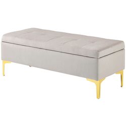 Bancheta Homcom 838-449V01LG 120x44x44 cm (Light Grey/Gold) Thumb