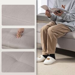 Bancheta Homcom 838-449V01LG 120x44x44 cm (Light Grey/Gold) Thumb