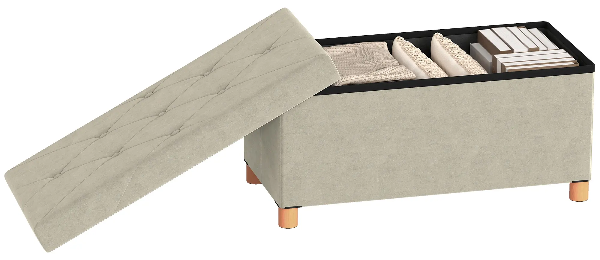 Bancheta Homcom 838-471V00CW (Cream White) - 3