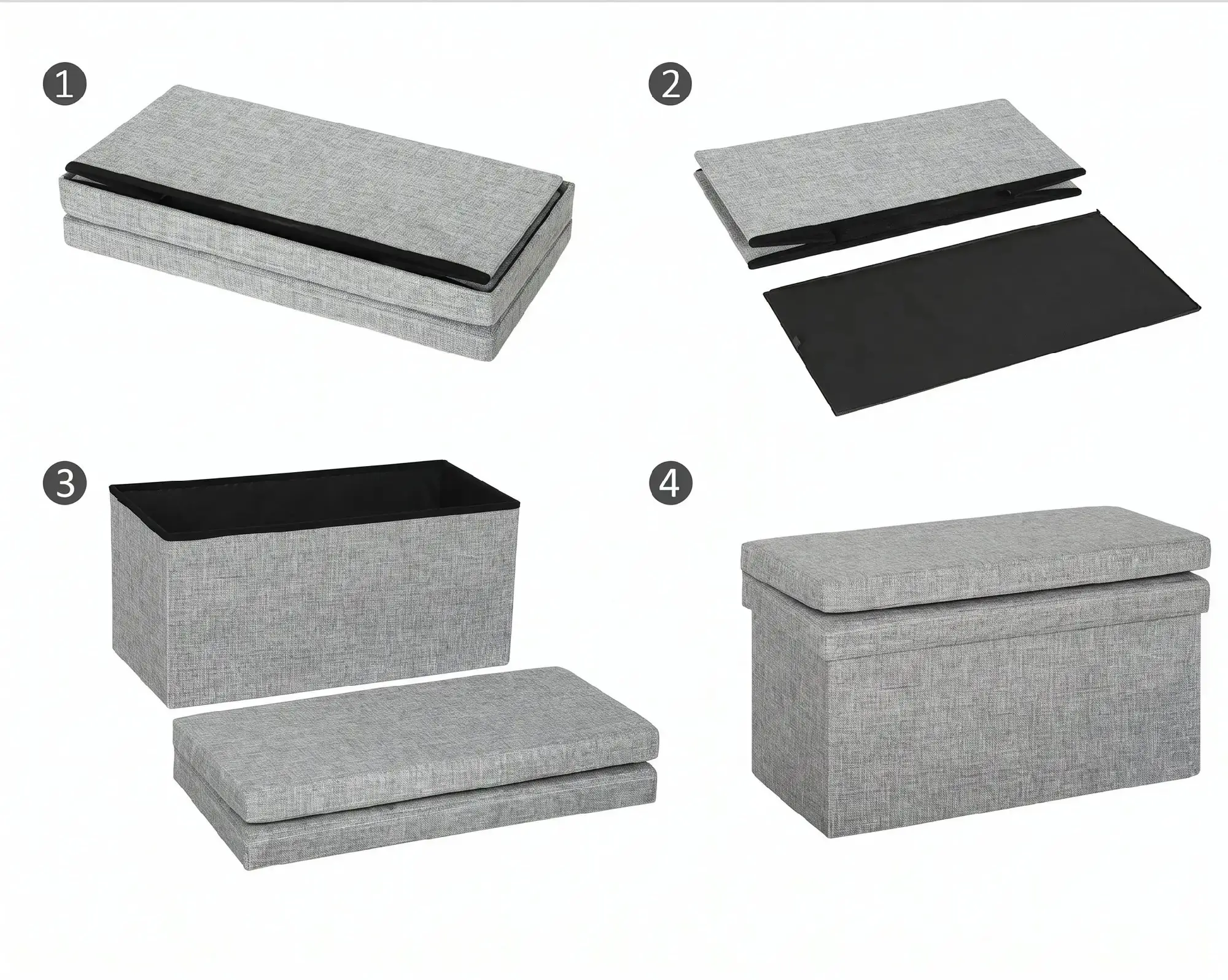 Bancheta Homcom 838-578V00GY (Grey) - 6