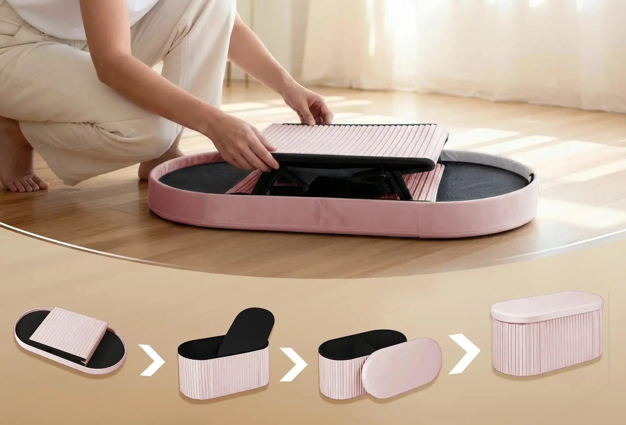 Bancheta Homcom 838-610V00PK (Pink) - 6
