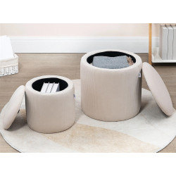 Комплект пуфов Homcom 838-273V00WT (White) Thumb