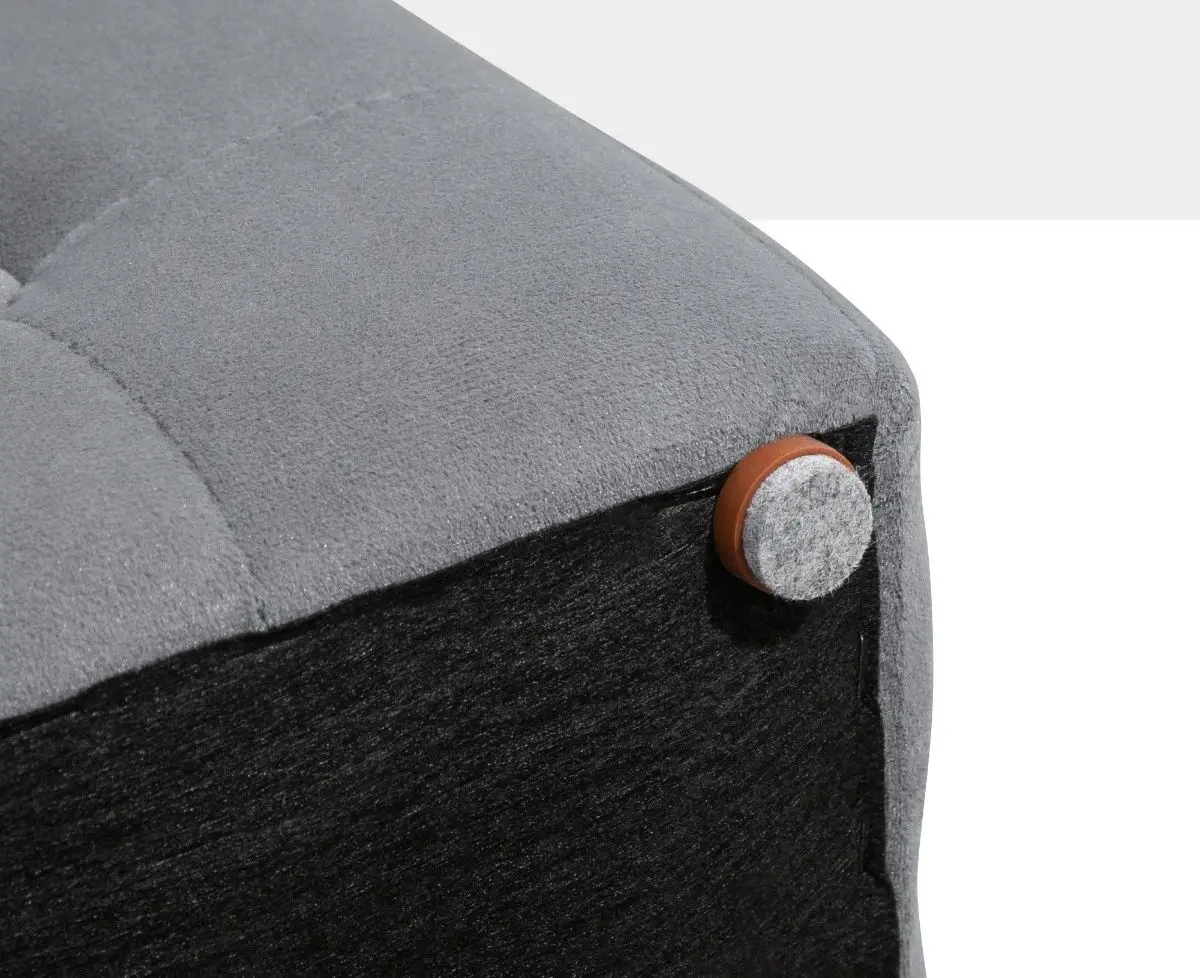 Set bancheta + 2 pufuri Homcom 833-160GY 75x40x42 cm (Pearl Grey)