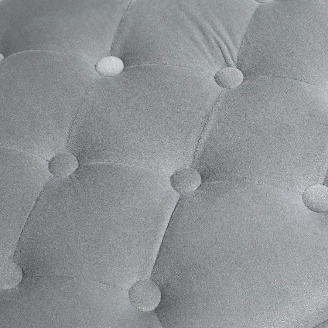 Set bancheta + 2 pufuri Homcom 833-160GY 75x40x42 cm (Pearl Grey)