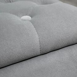 Set bancheta + 2 pufuri Homcom 833-160GY 75x40x42 cm (Pearl Grey) Thumb